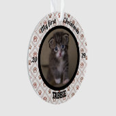 Persoonlijke kerstfoto van Kitten Ornament (voorkant)