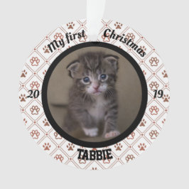 Persoonlijke kerstfoto van Kitten Ornament