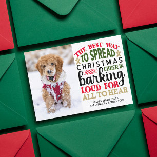 Persoonlijke Kerstfoto van uw Hond met Eigen Foto Feestdagenkaart