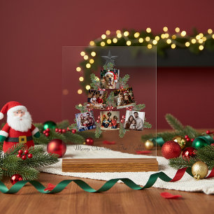 Persoonlijke kerstfoto's boom acryl bord