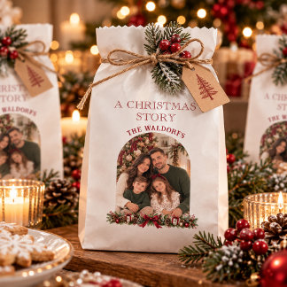 Persoonlijke kerstfotozakjes bedankzakje