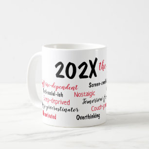 Persoonlijke kerstkaart 2025 Jaaroverzicht Koffiemok
