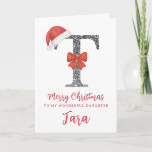 Persoonlijke kerstkaart - Letter T Kaart