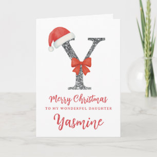 Persoonlijke kerstkaart - Letter Y Kaart