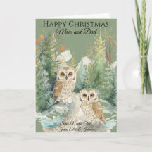 Persoonlijke kerstkaart met foto voor ouders