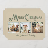 Persoonlijke kerstkaart met foto's (Voorkant / Achterkant)