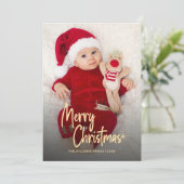 Persoonlijke Kerstkaart met Script Lettertype (Staand voorkant)