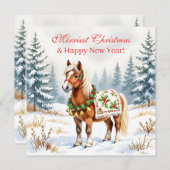 Persoonlijke Kerstkaart Shetlandpony (Voorkant / Achterkant)