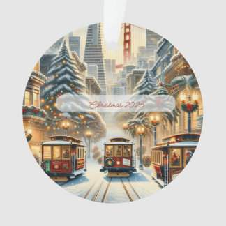 Persoonlijke Kerstkaart van San Francisco –Feestda Ornament