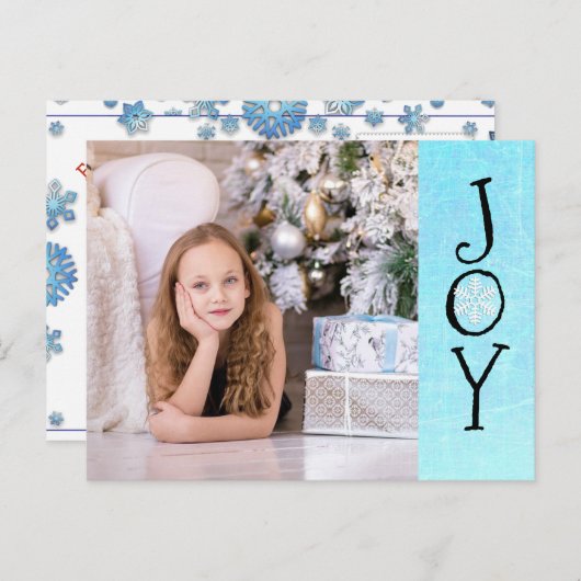 Persoonlijke kerstkaart voor de fotoserie feestdagenkaart (Voorkant / Achterkant)