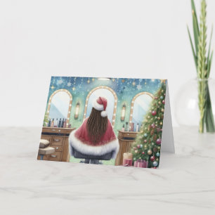 Persoonlijke kerstkaart voor kapper feestdagen kaart