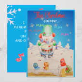 Persoonlijke kerstkaart voor kinderen  (Voorkant / Achterkant)