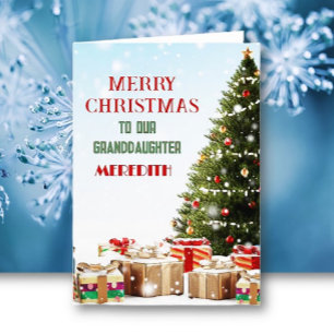 Persoonlijke kerstkaart voor kleindochter kaart