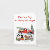 Persoonlijke Kerstkaarten met Cavalier Spaniel Feestdagen Kaart (Voorkant)