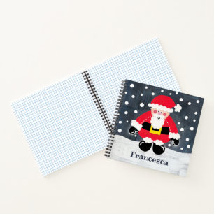 Persoonlijke kerstkerstkerstman notitieboek