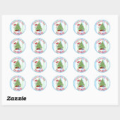 Persoonlijke kerstkerstman en -Labels Ronde Sticker (Vel)