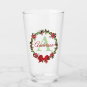 Persoonlijke kerstkrans glas (Voorkant)
