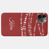 Persoonlijke kerstlampjes op rode iPhone-draagtas Case-Mate iPhone Case (Achterkant (horizontaal))
