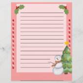 Persoonlijke kerstlijst met Snowman (Achterkant)