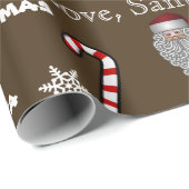 Persoonlijke kerstman cadeaupapier (Rol Hoek)