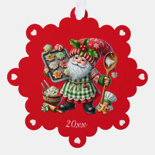 Persoonlijke Kerstman Dwerg Backen Ornament Kaart