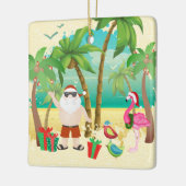 Persoonlijke kerstman en beugel keramisch ornament (Links)