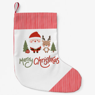 Persoonlijke Kerstman en rendieren Kleine Kerstsok