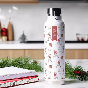 Persoonlijke Kerstman-honkbal Kerstmis Waterfles
