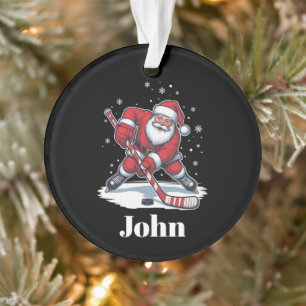 Persoonlijke Kerstman IJshockey Kerstsport Ornament