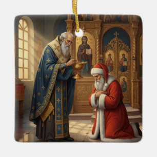 Persoonlijke Kerstman in een Oosters-orthodoxe ker Keramisch Ornament
