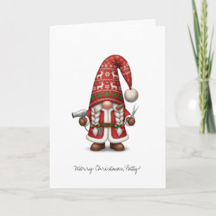 Persoonlijke Kerstman Kabouter Kapper  Kaart
