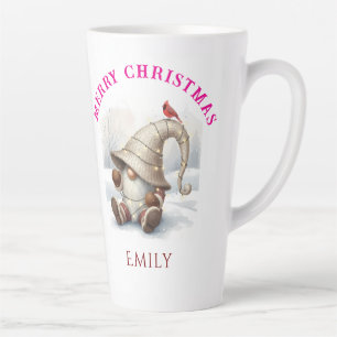 Persoonlijke Kerstman Kabouter Waterverf Latte Mok