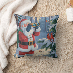 Persoonlijke Kerstman Vogelaar Kerstmis Kussen