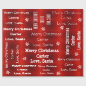 Persoonlijke kerstmis cadeaupapier (Vlak)