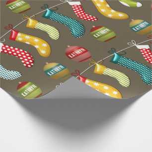 Persoonlijke kerstmis cadeaupapier