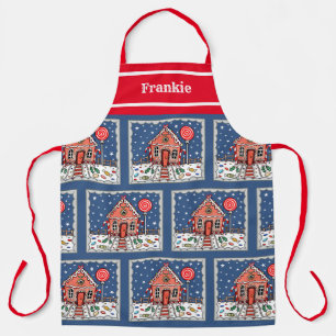 Persoonlijke Kerstmis Gingerbread House Schort
