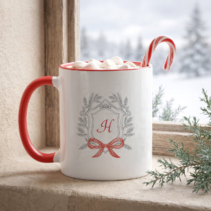 Persoonlijke Kerstmis Grove Top Monogram Rode Stri Mok