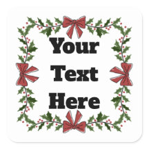 Persoonlijke Kerstmis Hulst Cadeau Sticker