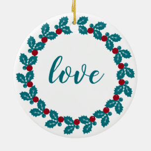Persoonlijke kerstmis keramisch ornament