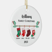 Persoonlijke kerstmis keramisch ornament (Rechts)