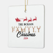 Persoonlijke kerstmis keramisch ornament (Links)