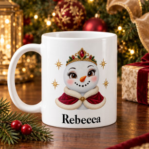 Persoonlijke Kerstmis Koningin Sneeuwmeisje Mok