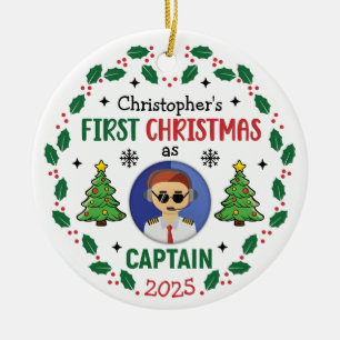Persoonlijke Kerstmis Luchtvaartmaatschappij Kapit Keramisch Ornament