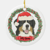 Persoonlijke Kerstmis met Berner Sennenhond Keramisch Ornament (Achterkant)