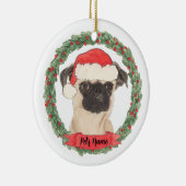 Persoonlijke Kerstmis met Brussels Griffon Keramisch Ornament (Rechts)