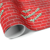 Persoonlijke Kerstmis met Rode Baksteen Cadeaupapier (Rol Hoek)