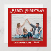 Persoonlijke Kerstmis Plat Vakantiekaart Feestdagenkaart (Voorkant / Achterkant)