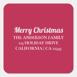 Persoonlijke Kerstmis Retouradres Sticker