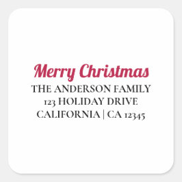 Persoonlijke Kerstmis Retouradres Sticker
