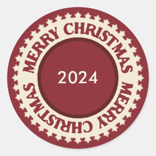 Persoonlijke kerstmis ronde sticker (Voorkant)